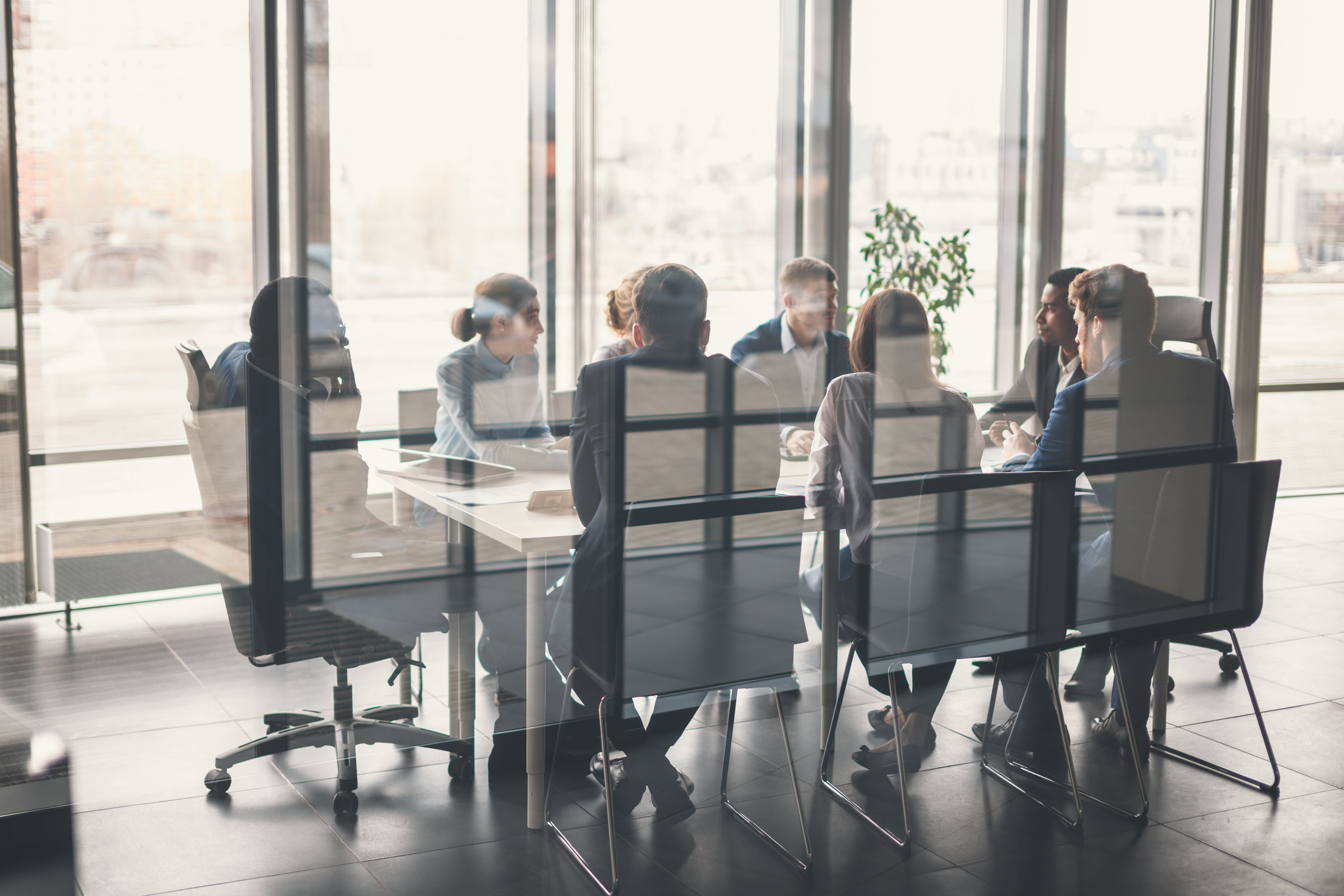 Meeting in conference room