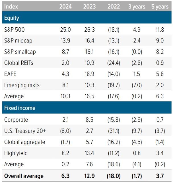 Exhibit 1: U.S. large cap stocks continued to lead in 2024