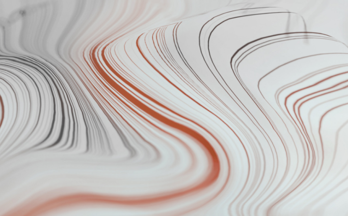 White topography map