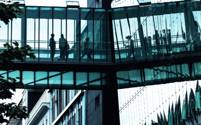 Skybridge in a building