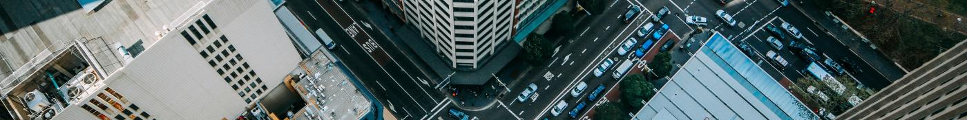 Skyscrapers and traffic in city