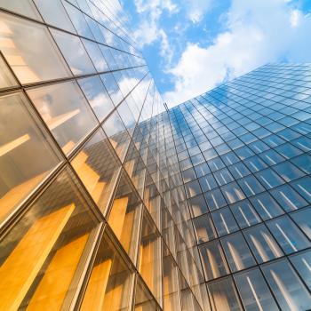 Skyscraper in Orange Light