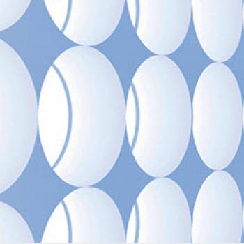 Blue background with white circles