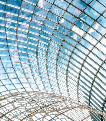 Sky through glass